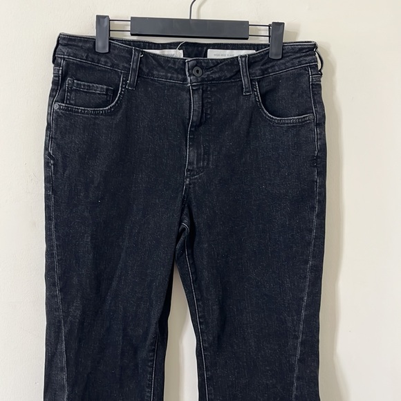 Anthropologie Pilcro and the Letterpress High-Rise Flare Black Denim Jeans 30 - Picture 3 of 11